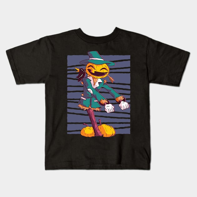 dancing scarecrow Kids T-Shirt by rueckemashirt